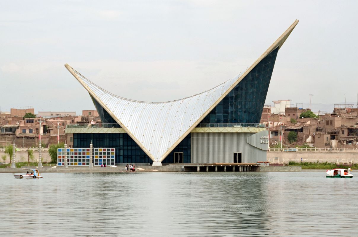 19 Kashgar Urban Planning Museum With The Old Town Behind From Donghu East Lake
